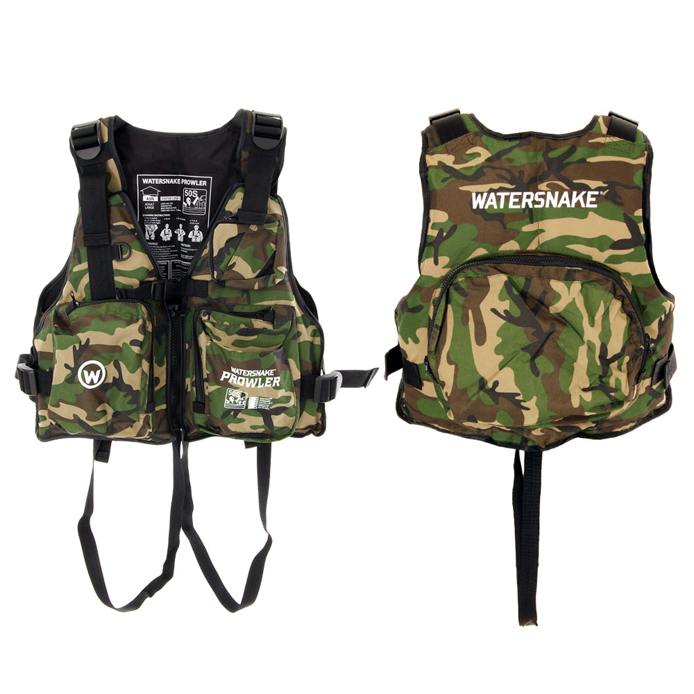 Buy Watersnake Prowler Level 50 Kayak PFD Life Vest Camo online at