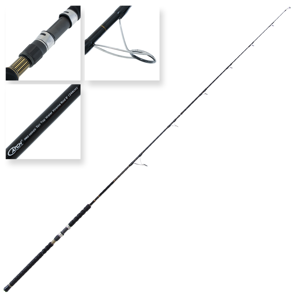 Buy Catch Pro Series Spinning Topwater Rod 8ft PE6-8 5pc online at
