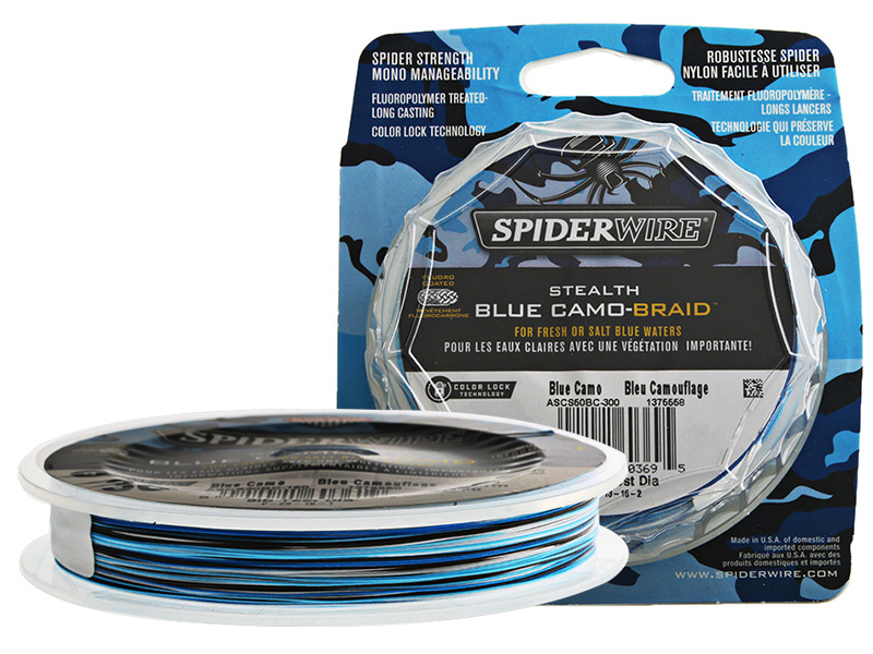 SpiderWire Stealth Blue Camo Braid Fishing Line