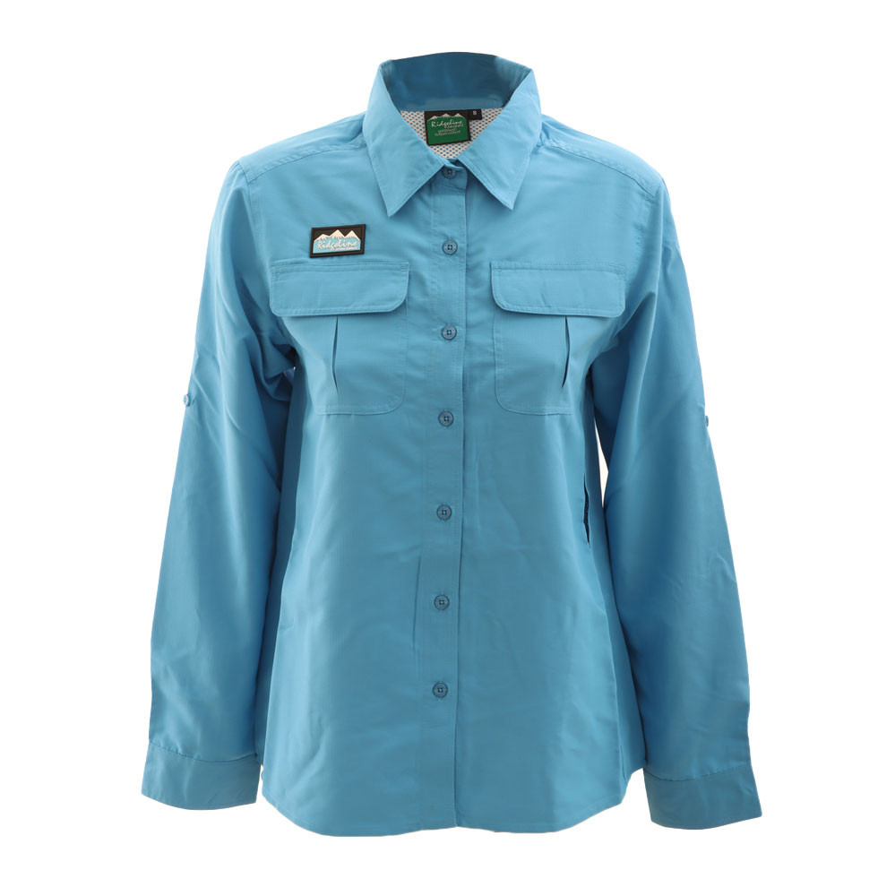Buy Ridgeline Basa UPF 50 Womens Long Sleeve Shirt Blue XS online