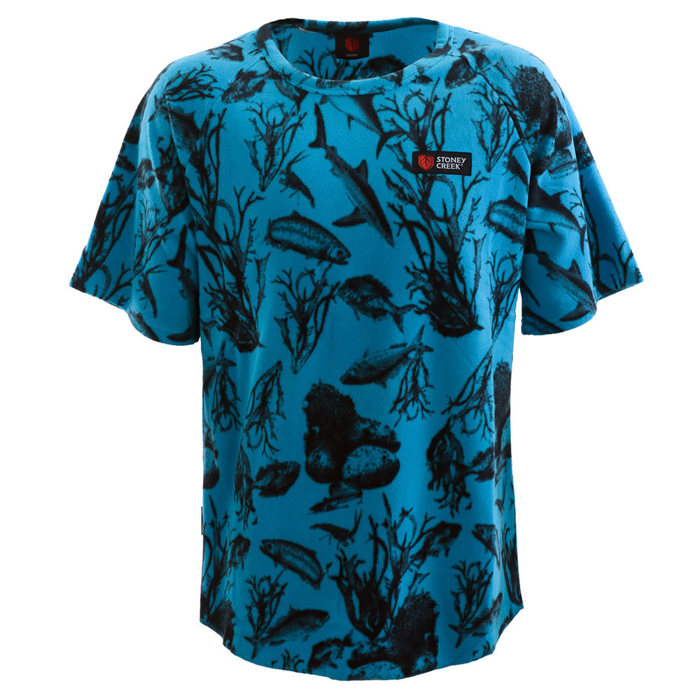 Buy Stoney Creek Bushlite Mens T-Shirt Fish Camo Blue Large online