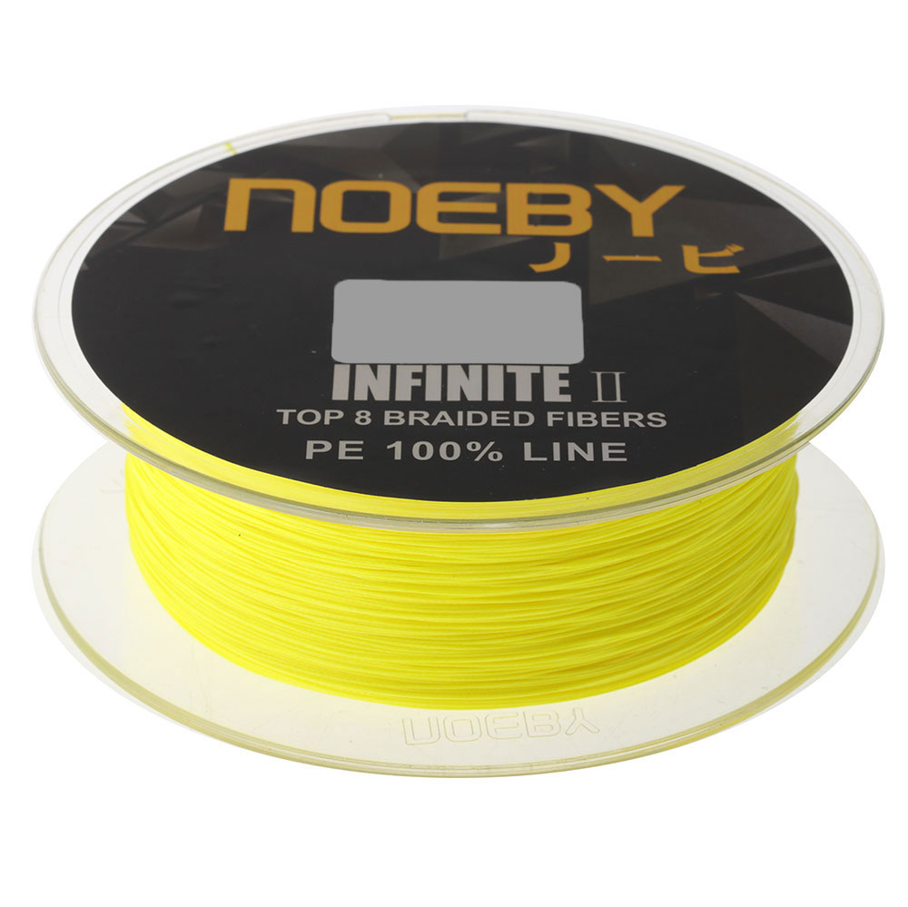 Noeby Tresse Pêche 8 Brins Jaune 0,28mm 20kg 44lbs 100m 200m