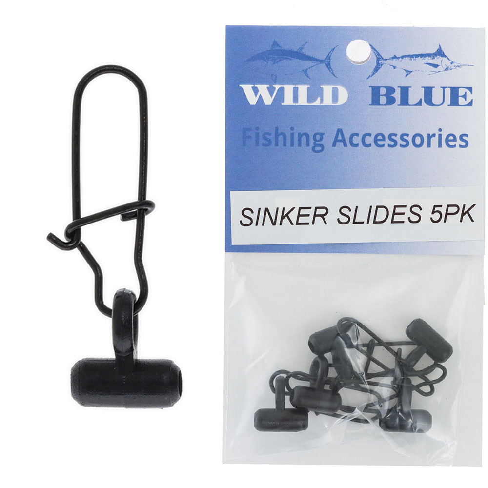 Wild Blue Tackle Sinker Slides Qty Clips Terminal Tackle