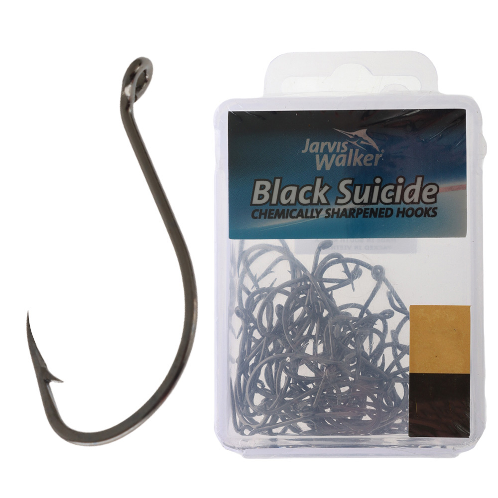 Buy Jarvis Walker Black Suicide Hooks Bulk Pack 10/0 Qty 9 online