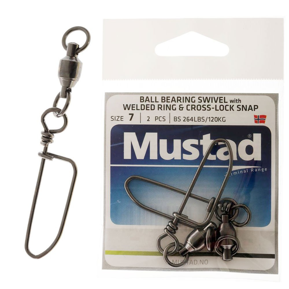 Buy Mustad Ball Bearing Game Swivel with Cross-Lock Snap Size 7