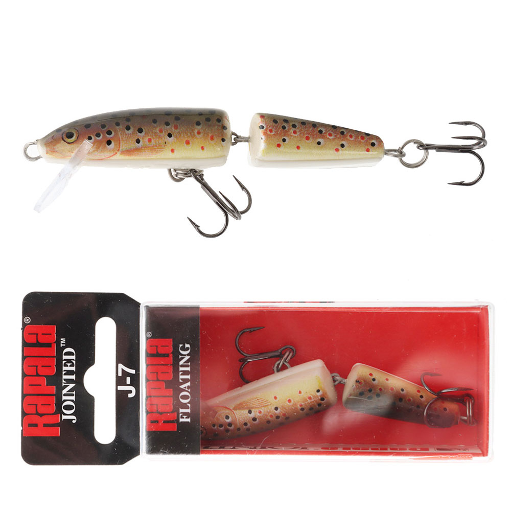 Buy Rapala Jointed Floating Lure 7cm Brown Trout online at Marine