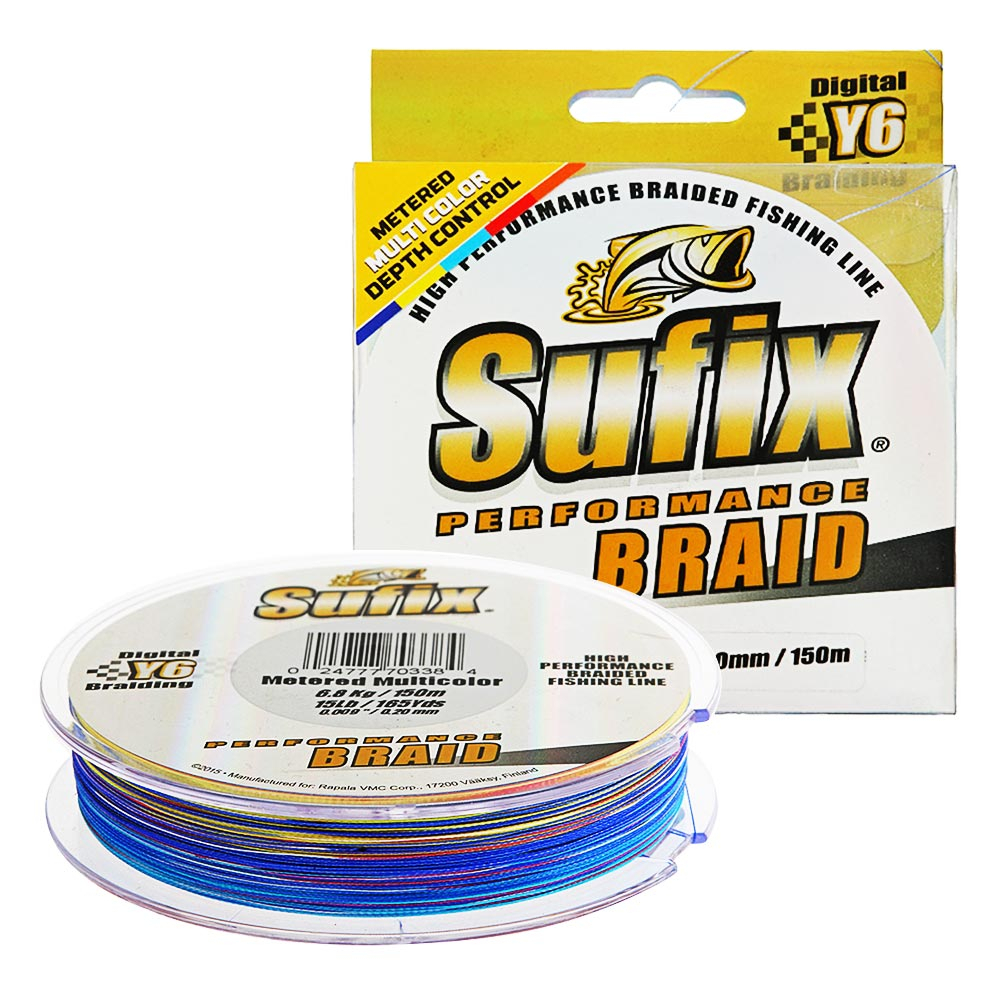 Buy Sufix Performance Multi-Colour Braid 150m 15lb 0.20mm online at