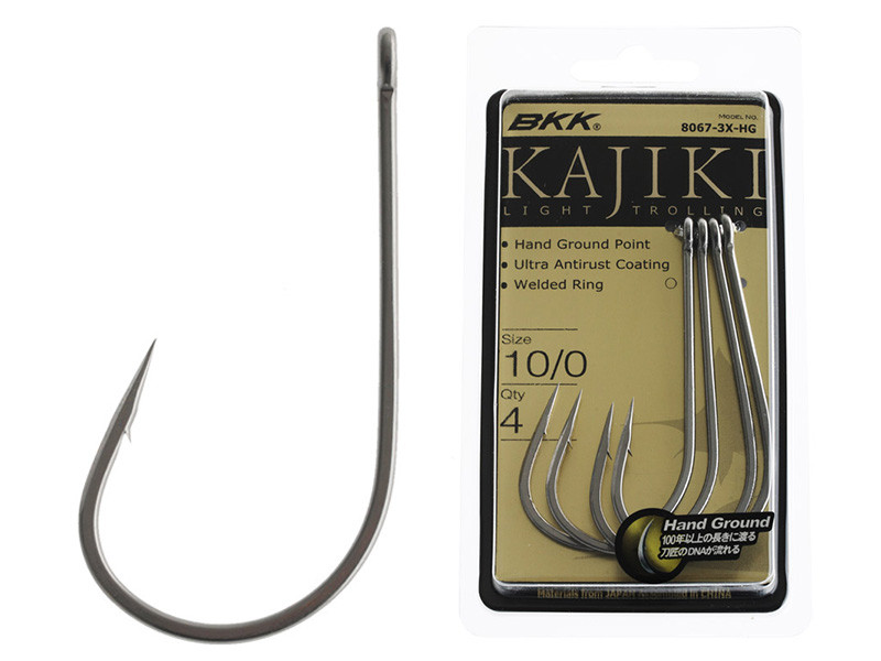BKK Kajiki HD Trolling Hooks Size 10/0 - 2 Pack, Tin Coated For Saltwater Fishing