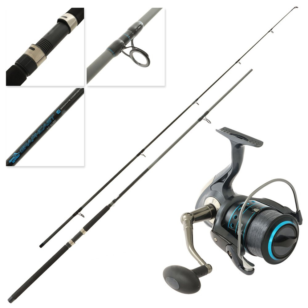 Jarvis Walker Graphcast 7000 Spinning Surf Combo with Line 12ft