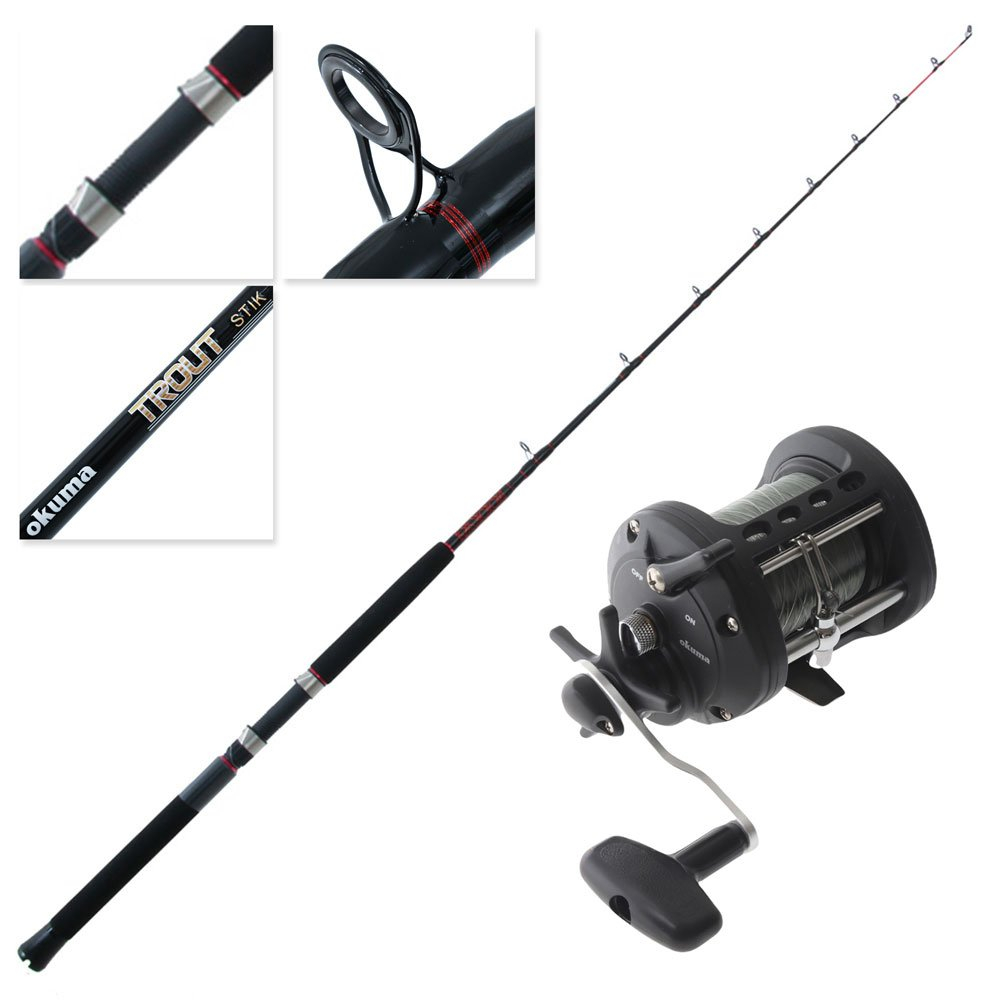 Buy Okuma Classic CLX450 Levelwind Trout Stik Trolling Combo with Line 5ft  6in 6-10kg 1pc online at