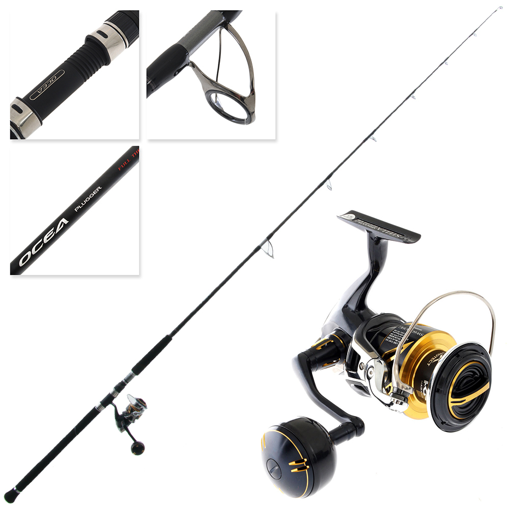 Buy Shimano Stella 6000 SW HGC Ocea Plugger Full Throttle S80M Topwater  Combo 8ft PE5 2pc online at