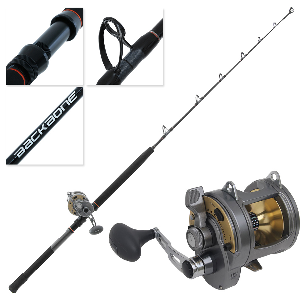 Buy Shimano Tiagra 50 A Backbone Fully Rollered Game Combo 5ft 7in 24kg 1pc  online at