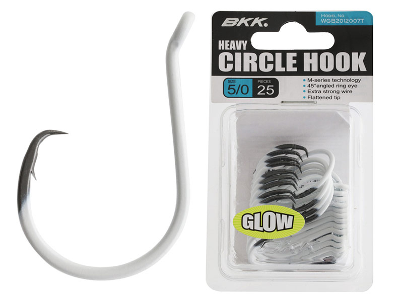 Buy BKK Heavy Circle Hooks Glow Bulk Pack Qty 25 online at