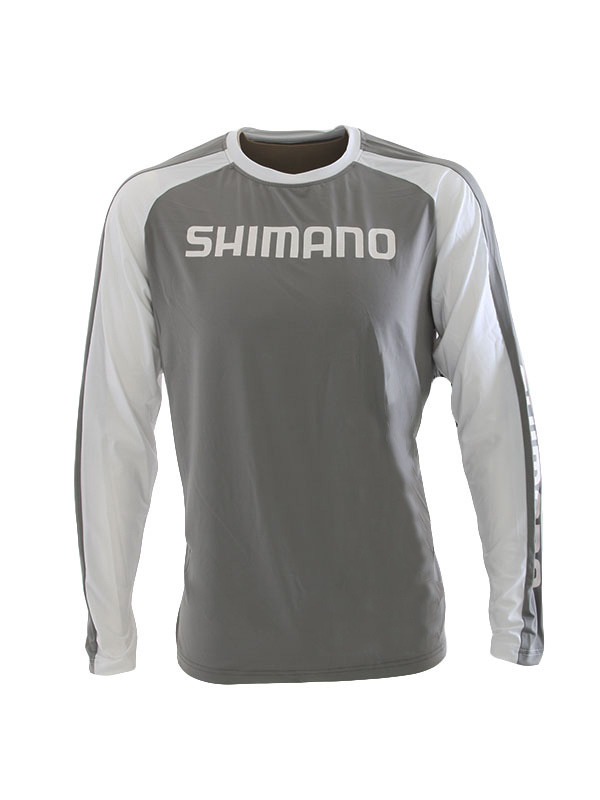 Buy Shimano Technical Long Sleeve Shirt Grey/White S online at