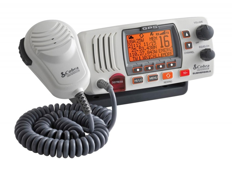Buy Cobra MR F77W GPS 25w Class-D Fixed Mount VHF Radio White online at 