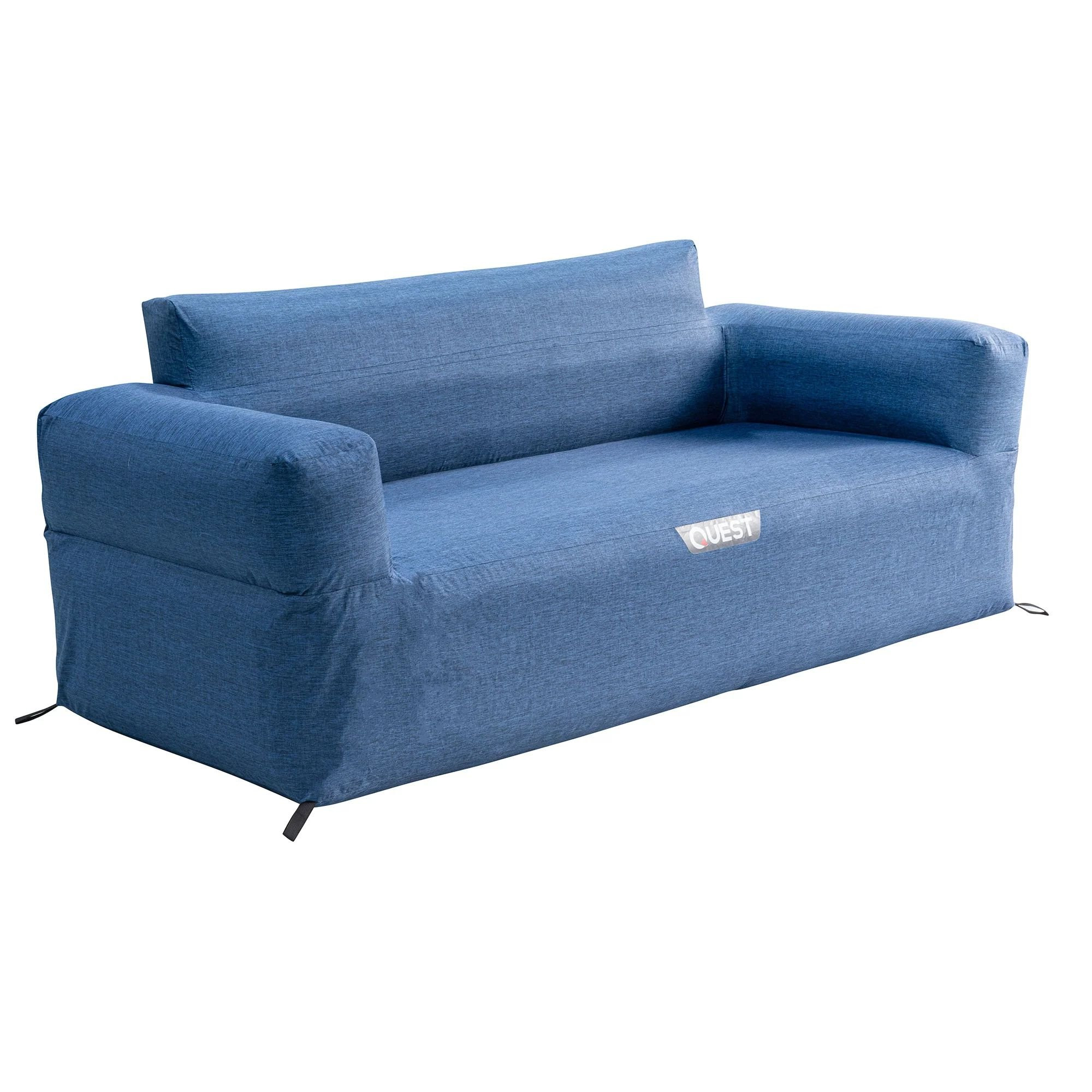 Quest 3-Seater Air Sofa Navy Chairs Furniture RV Motorhomes