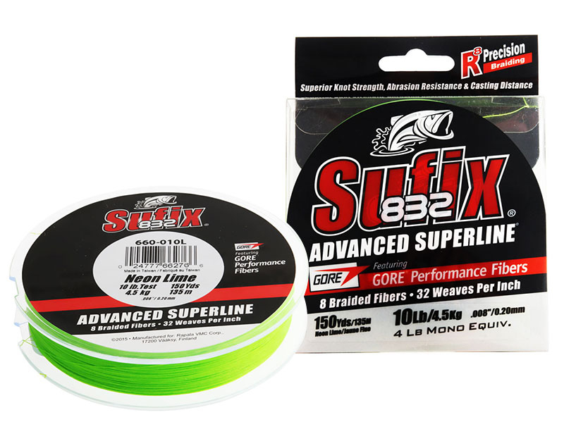 Sufix 832 Advanced Superline Braid - 20lb - Neon Lime - 1200 yds