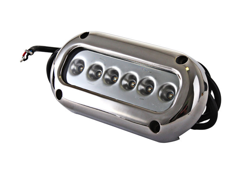 Buy Stainless LED Underwater Boat Light Surface Mount 6 x 3W Blue LEDs