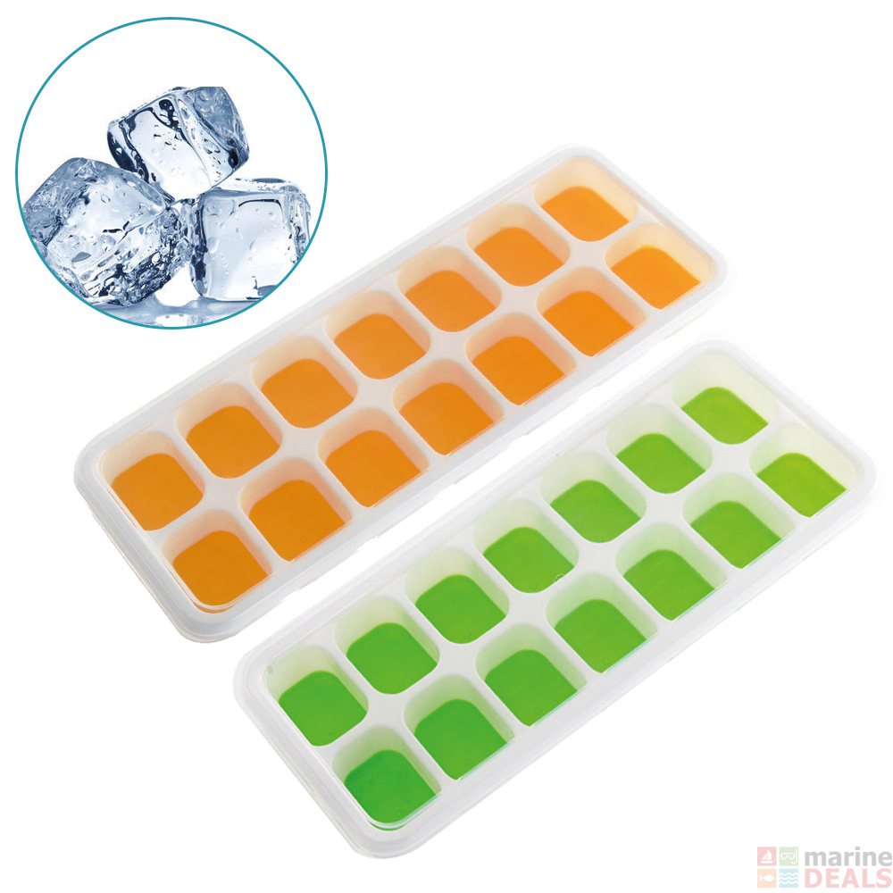 Buy Silicone Ice Cube Tray with Lid Assorted Colours online at Marine