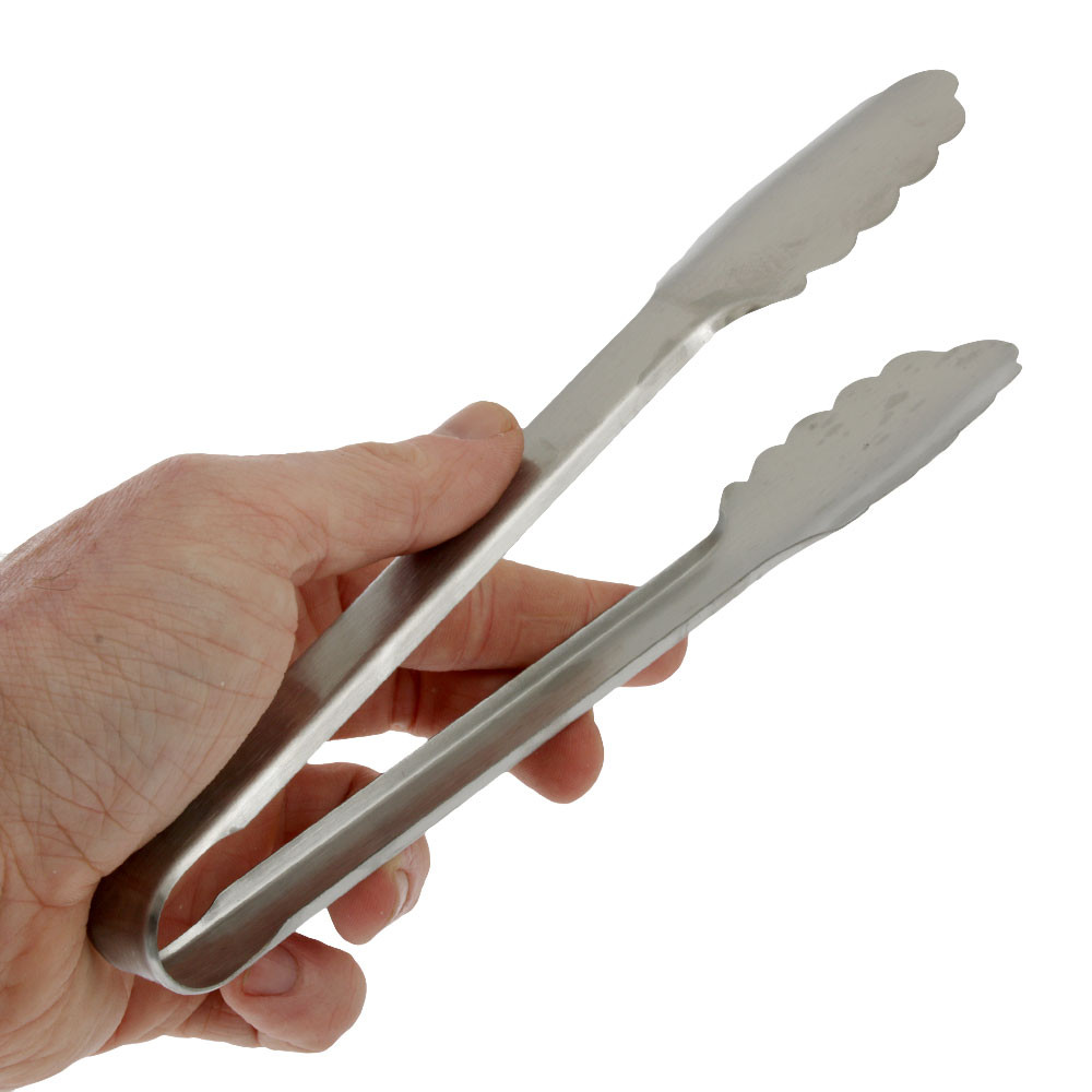 Buy Stainless Steel Small BBQ Tongs 16.5x250mm online at MarineDeals.co.nz