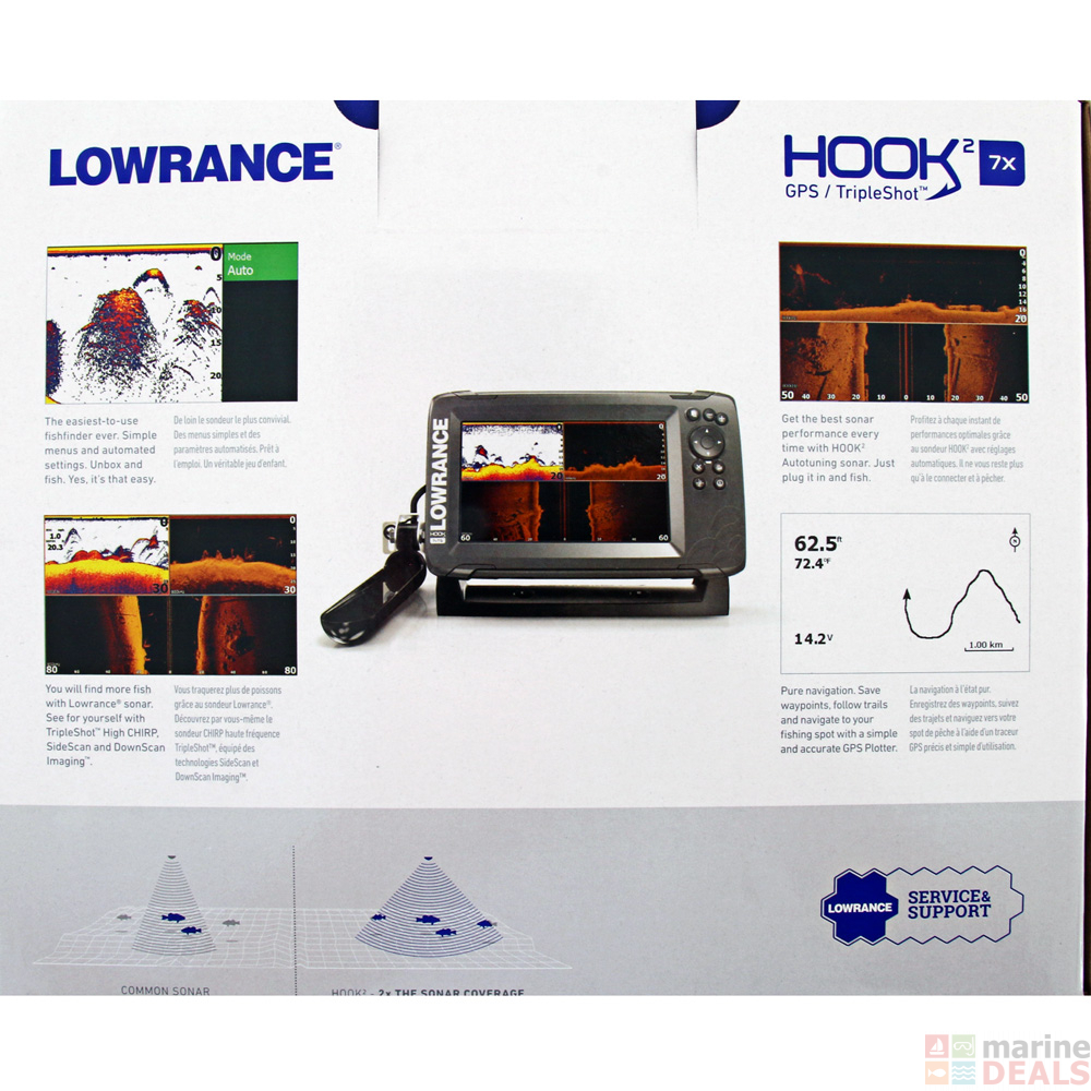 Buy Lowrance HOOK2 7x CHIRP Fishfinder/GPS Tracker with TripleShot ...