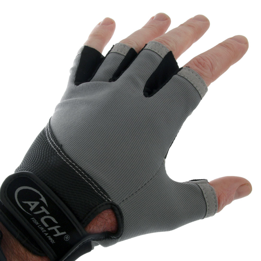 Buy Catch Heavy Duty Kevlar Fingerless Jigging Gloves online at Marine