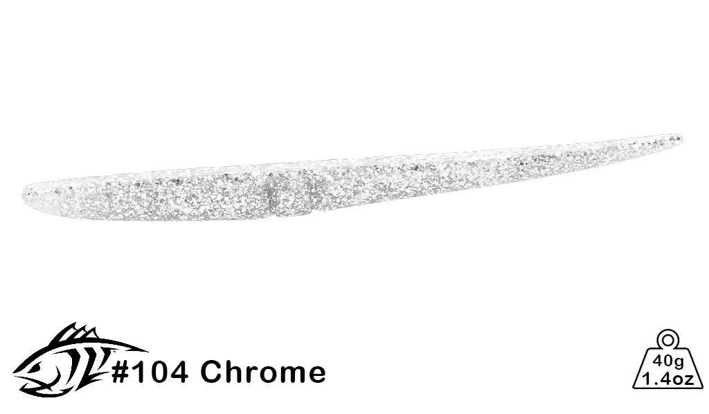 Lunker City SlugGo Rigged Soft Bait 23cm Chrome Qty 2 Packs Soft