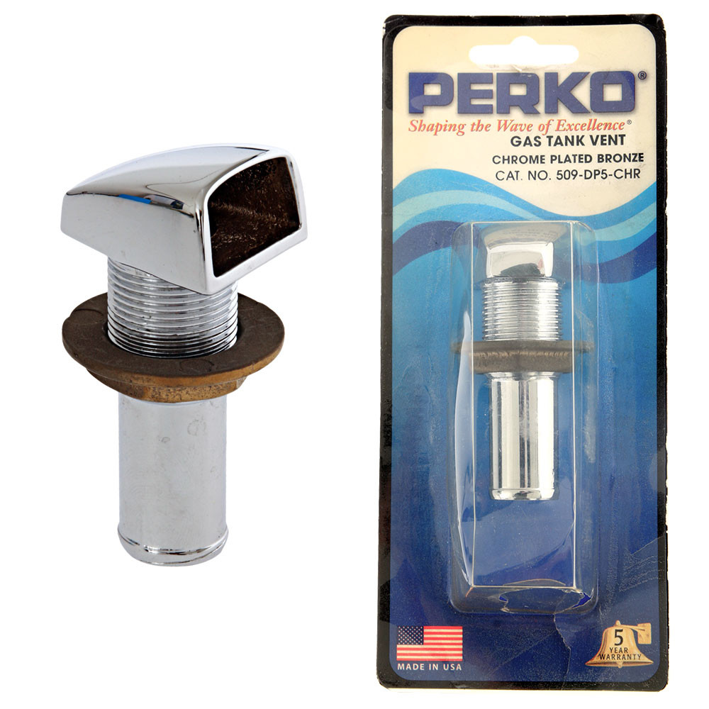 Buy Perko Chrome Gas Tank Vent for 3/4'' Hose online at MarineDeals