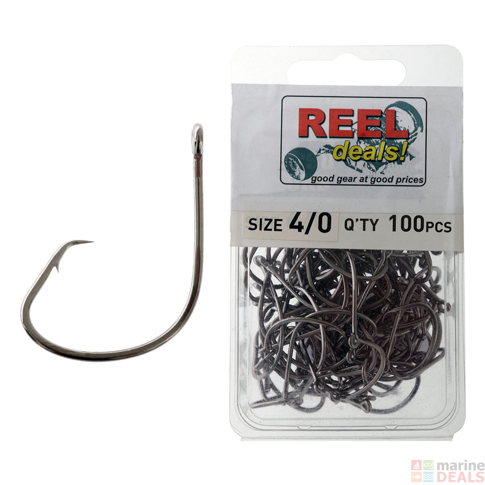 Buy Reel Deals Circle Hooks Bulk Pack 4/0 Qty 100 online at MarineDeals.co.nz