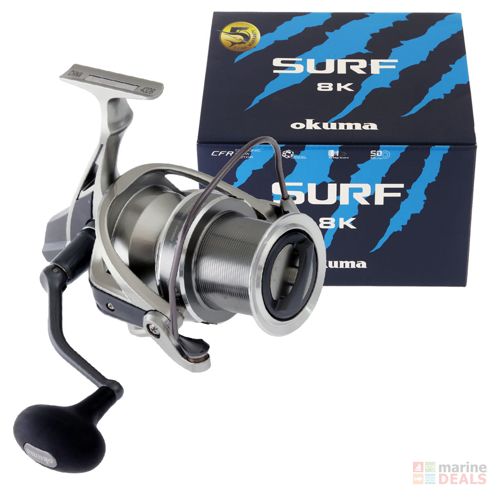 Mu Art Okuma Reels Surf 8K Spinning 5Bb+1Rb 4.7:1, Multicolor, One Size