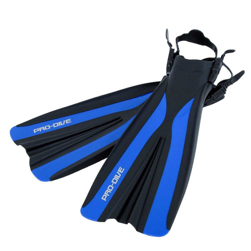Buy ProDive Open Heel Dive Fins Blue LXL online at MarineDeals.co.nz