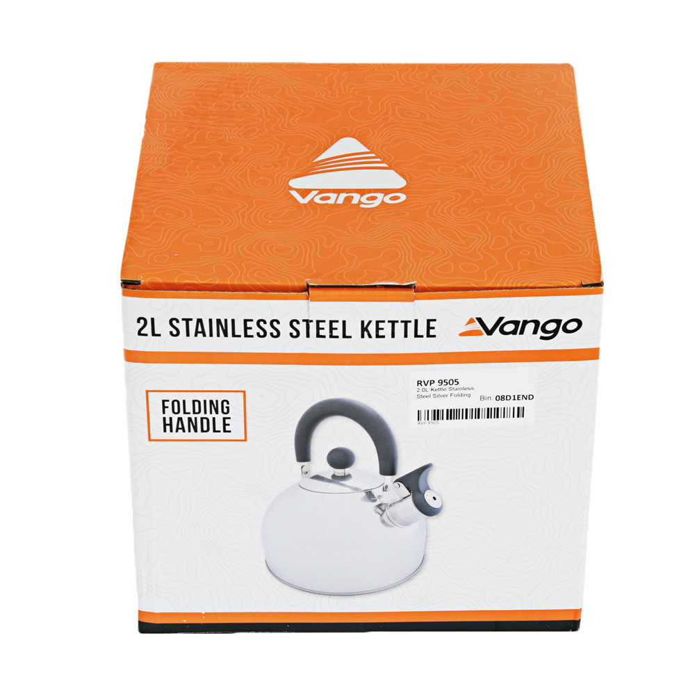 Buy Vango Stainless Steel Kettle with Folding Handle 2L online at