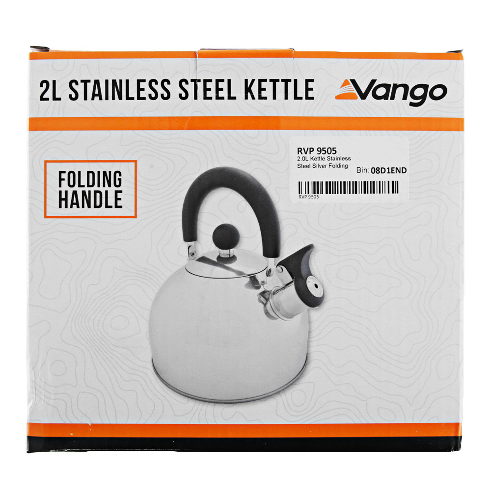 Buy Vango Stainless Steel Kettle with Folding Handle 2L online at