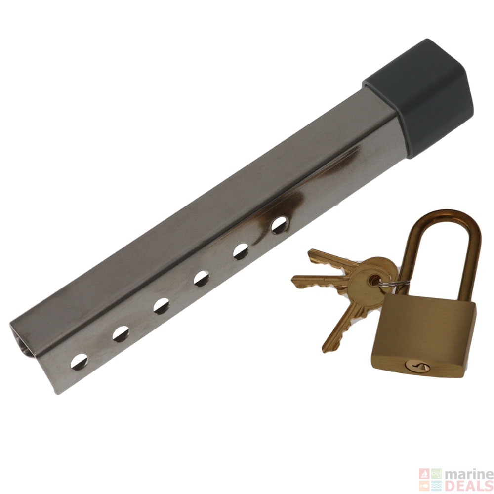 Buy BLA Stainless Outboard Motor Lock 240mm online at MarineDeals.co.nz