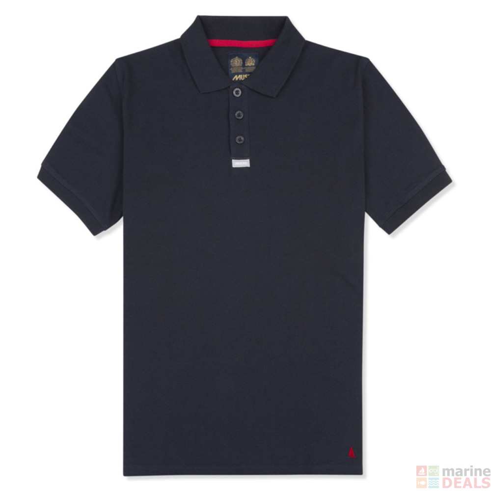 Buy Musto Mens Pique Polo Shirt Navy online at Marine-Deals.co.nz