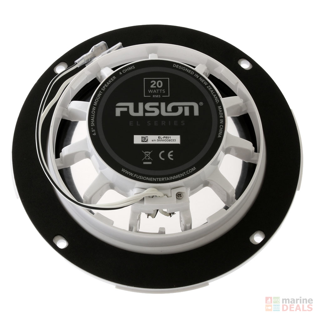 Buy Fusion EL Series Shallow Mount Marine Speakers 6.5in 80W White
