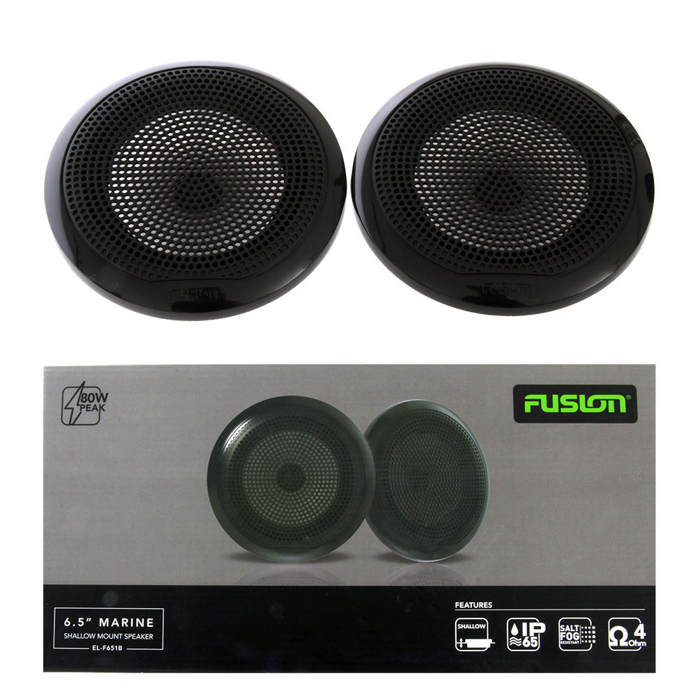 Buy Fusion EL Series Shallow Mount Marine Speakers 6.5in 80W Black