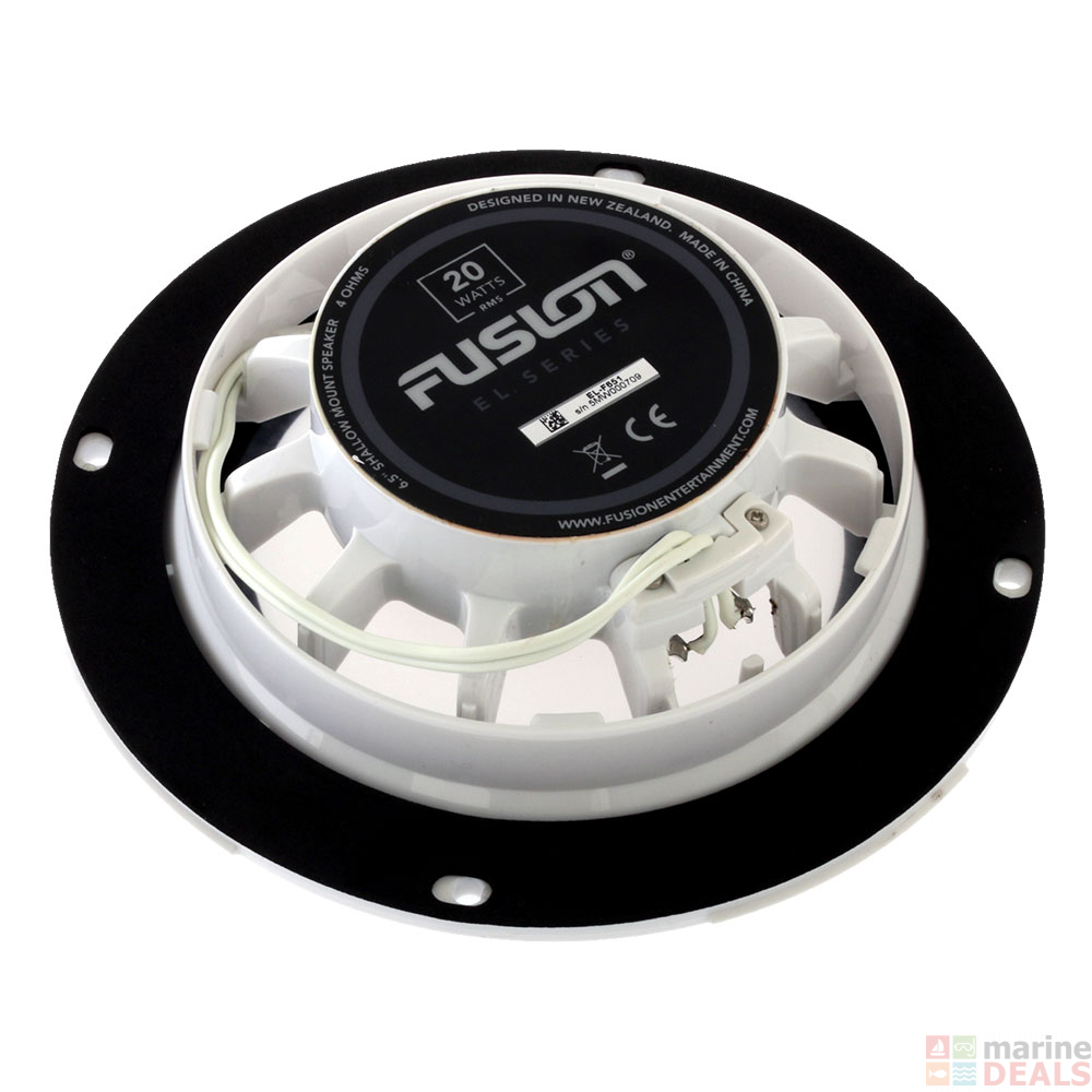 Buy Fusion EL Series Shallow Mount Marine Speakers 6.5in 80W Black online at MarineDeals.co.nz