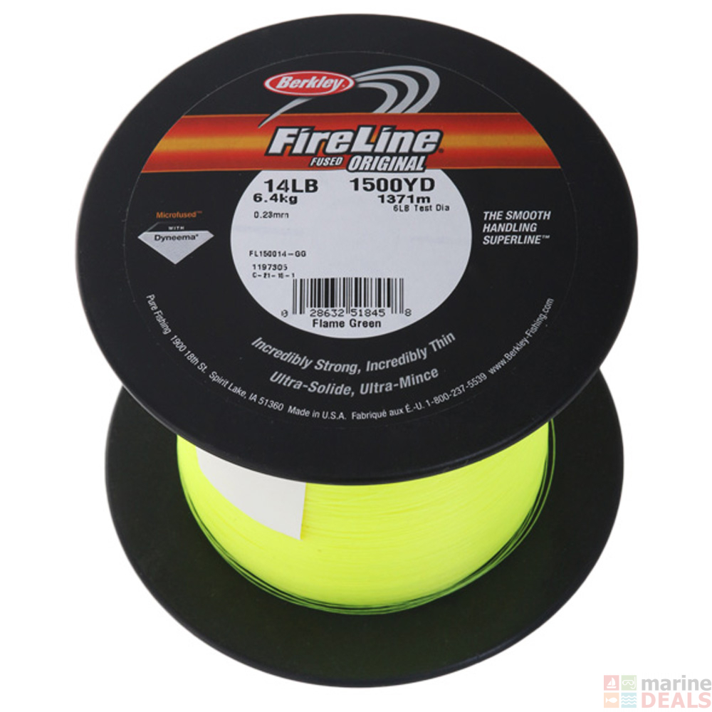 Buy Berkley FireLine Braid Flame Green 14lb x 1500 yds online at Marine