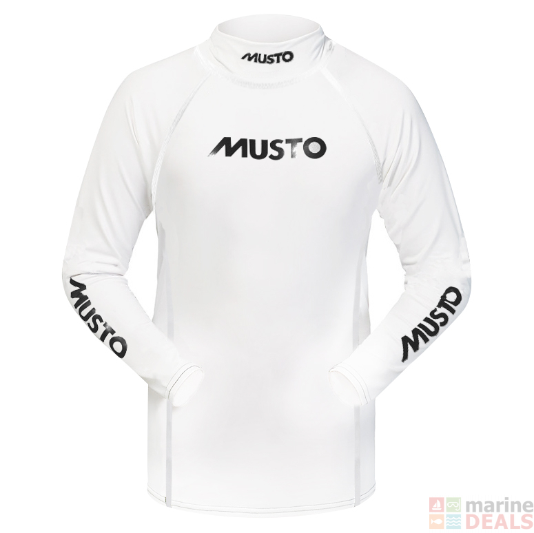 Buy Musto Junior Long Sleeve Rash Vest White /Silver Junior Size Large ...