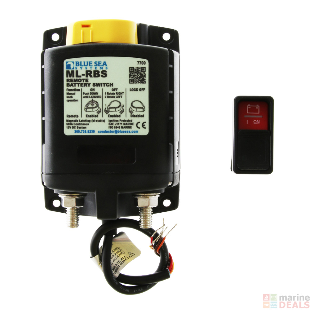 Buy Blue Sea MLRBS Remote Battery Switch with Manual Control 12VDC