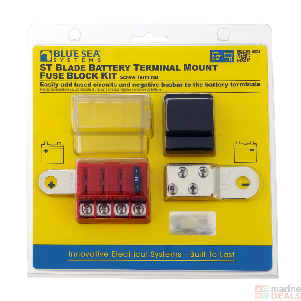 Buy Blue Sea ST Blade Battery Terminal Mount Fuse Block Kit online at