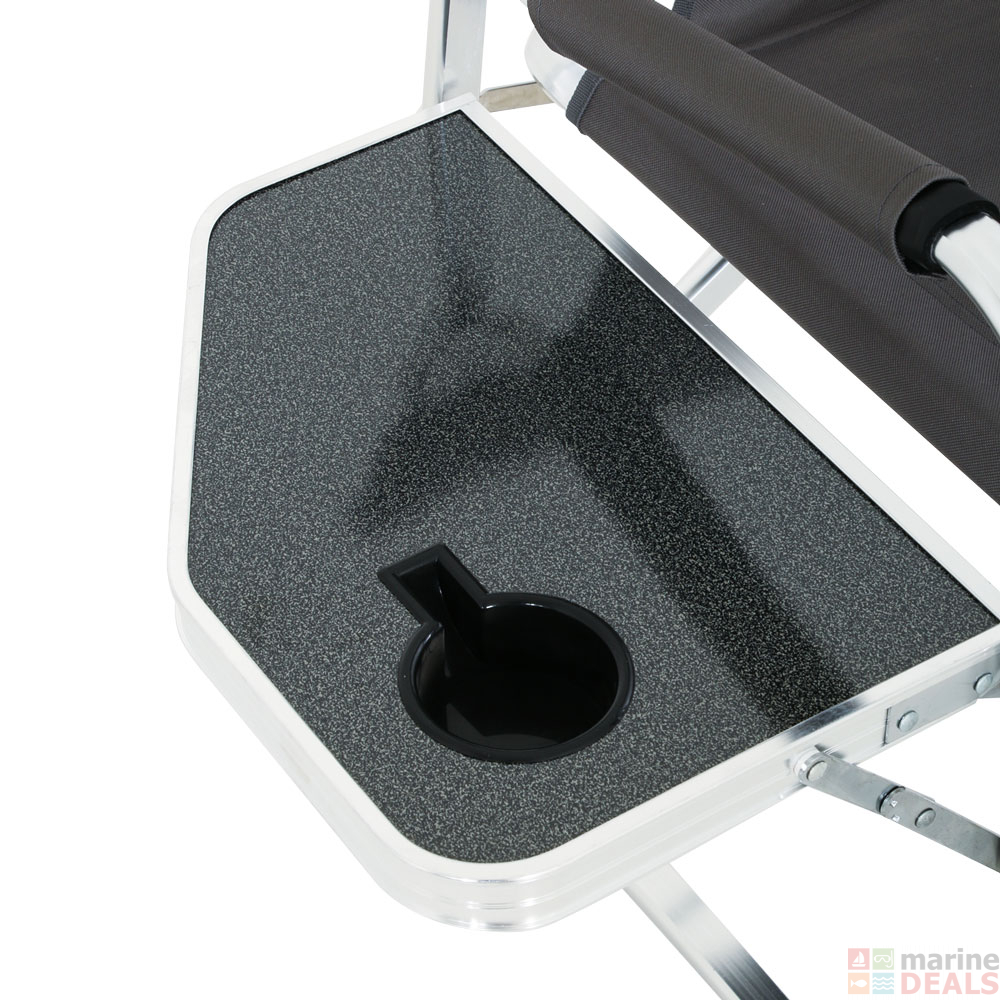 Buy Coleman Directors Plus Chair with Side Table Aluminium online at