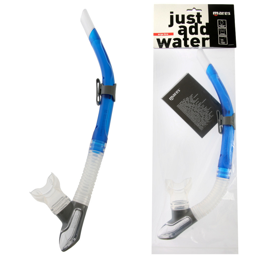 Buy Mares Ergo Flex Snorkel Reflex Blue online at MarineDeals.co.nz