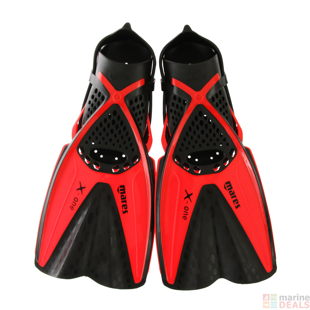 Buy Mares Bonito X-One Adult Dive Mask Snorkel and Fins Set Red/Black ...