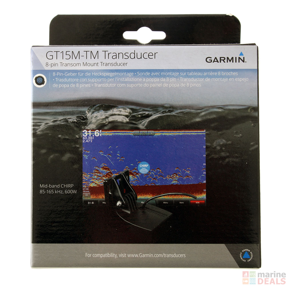 Buy Garmin GT15MTM Transom Mount Transducer CHIRP MidBand 85/165kHz