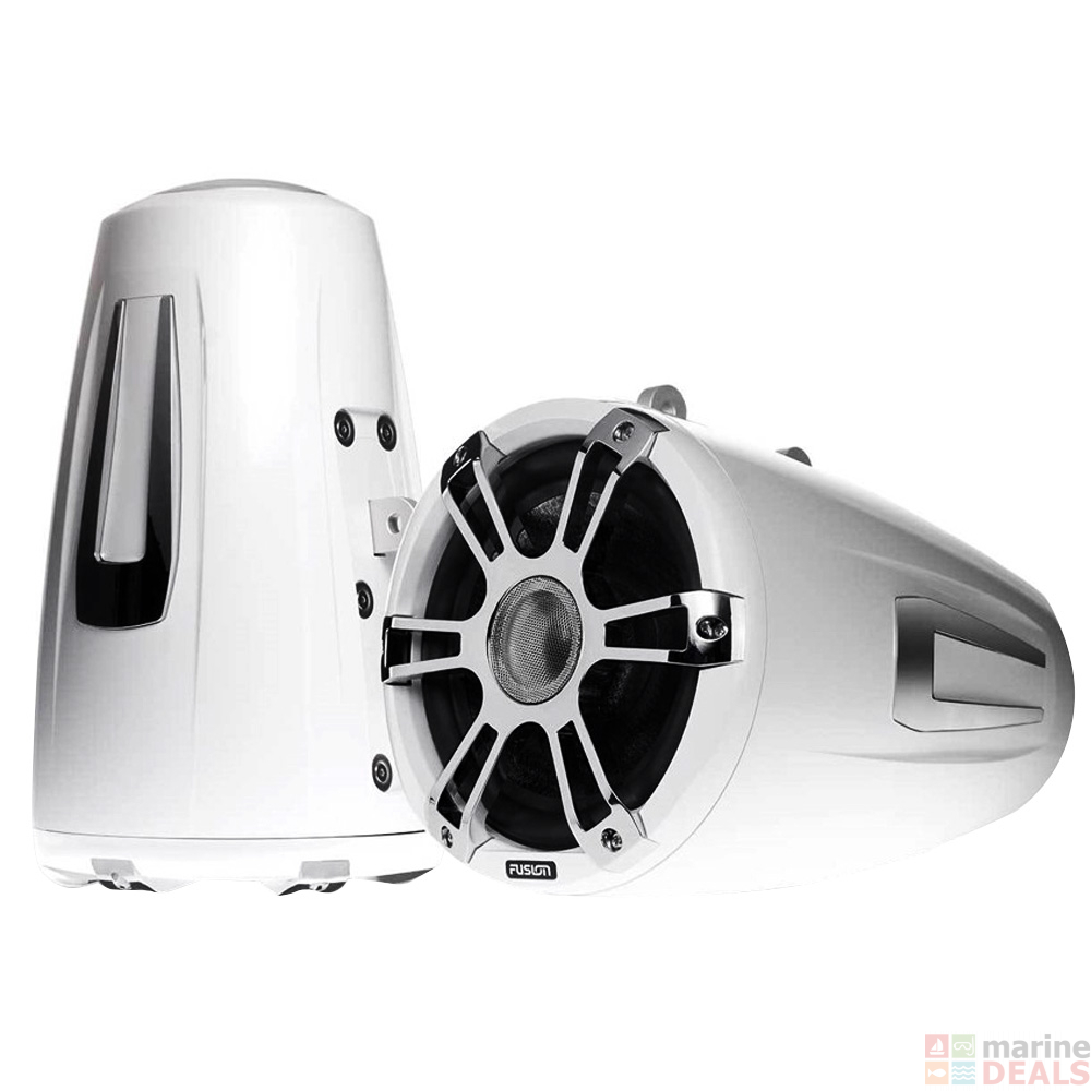 Buy Fusion SGFT88SPWC Tower Marine Speakers 8.8in 330W White/Chrome online at MarineDeals.co.nz