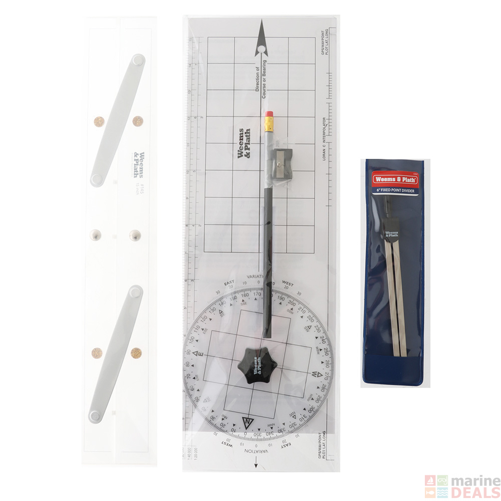 Weems & Plath 12" Brushed Aluminum Arms Parallel Rule