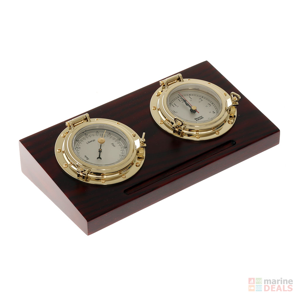 Buy Weems & Plath Porthole Clock and Barometer Desk Set online at