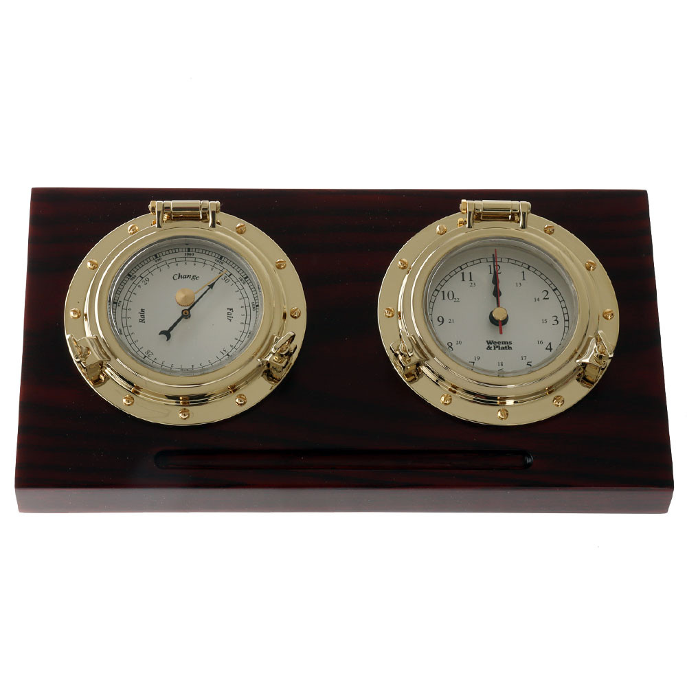 Buy Weems & Plath Porthole Clock and Barometer Desk Set online at